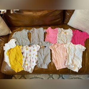 Baby girl onesie bodysuit bundle 3 months